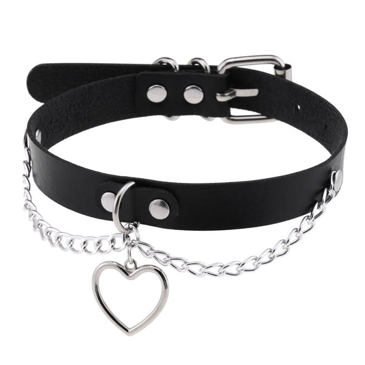 Vegan Choker Herzkette SILBER