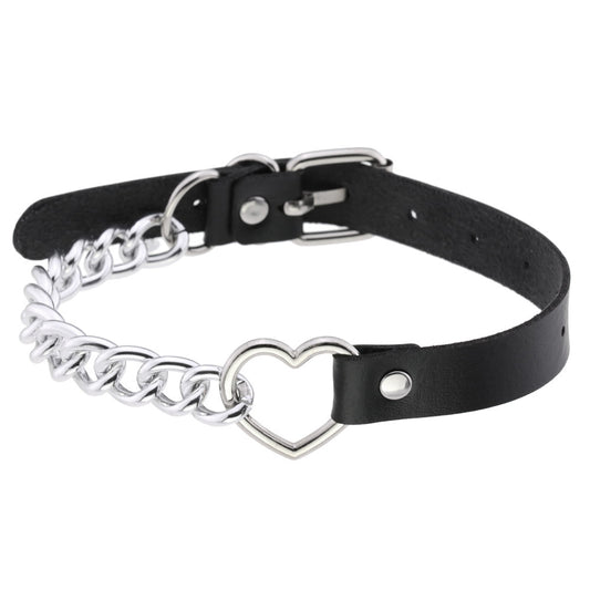 Vegan Choker Halb Kette Herz