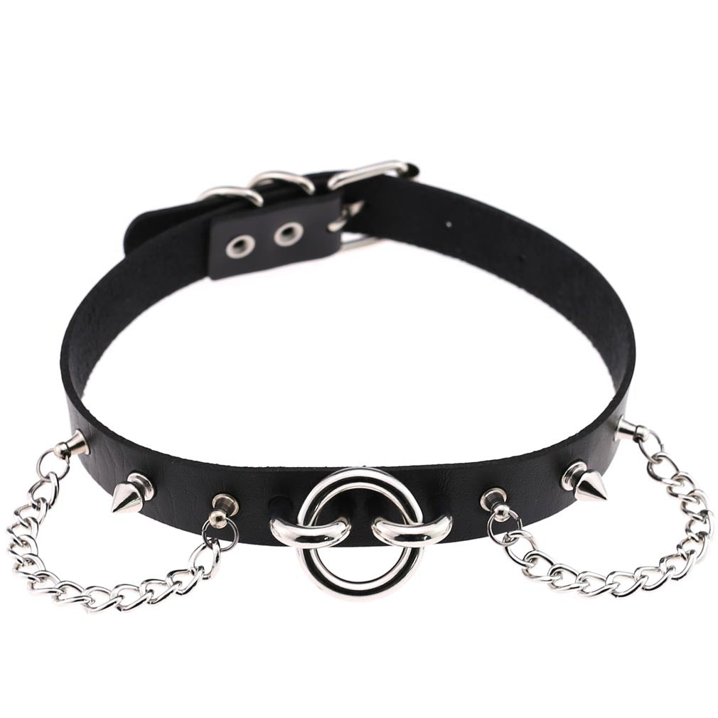 Vegan Choker Ring Kette Nieten