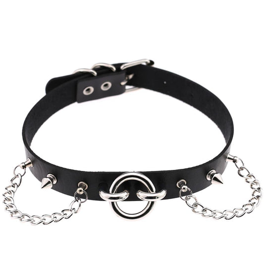 Vegan Choker Ring Kette Nieten