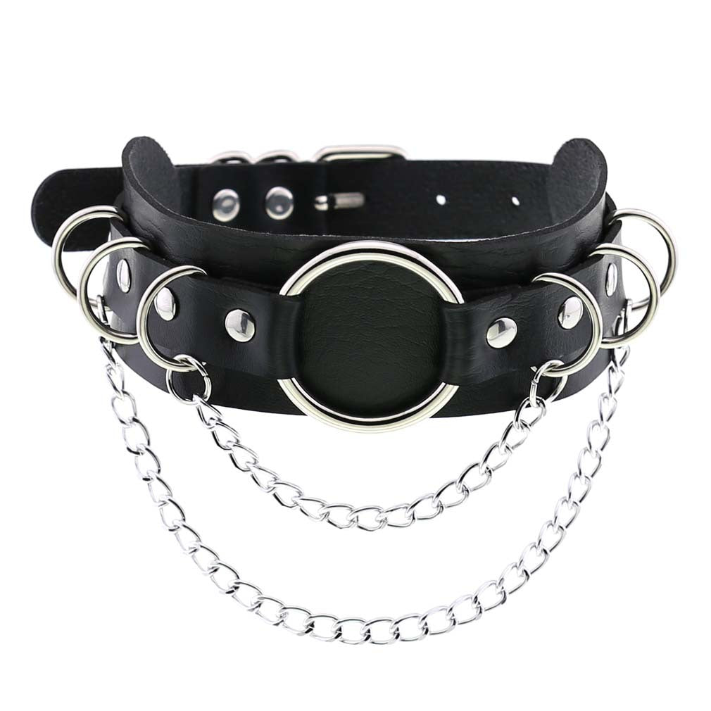 Vegan Choker Doppelketten Halsband