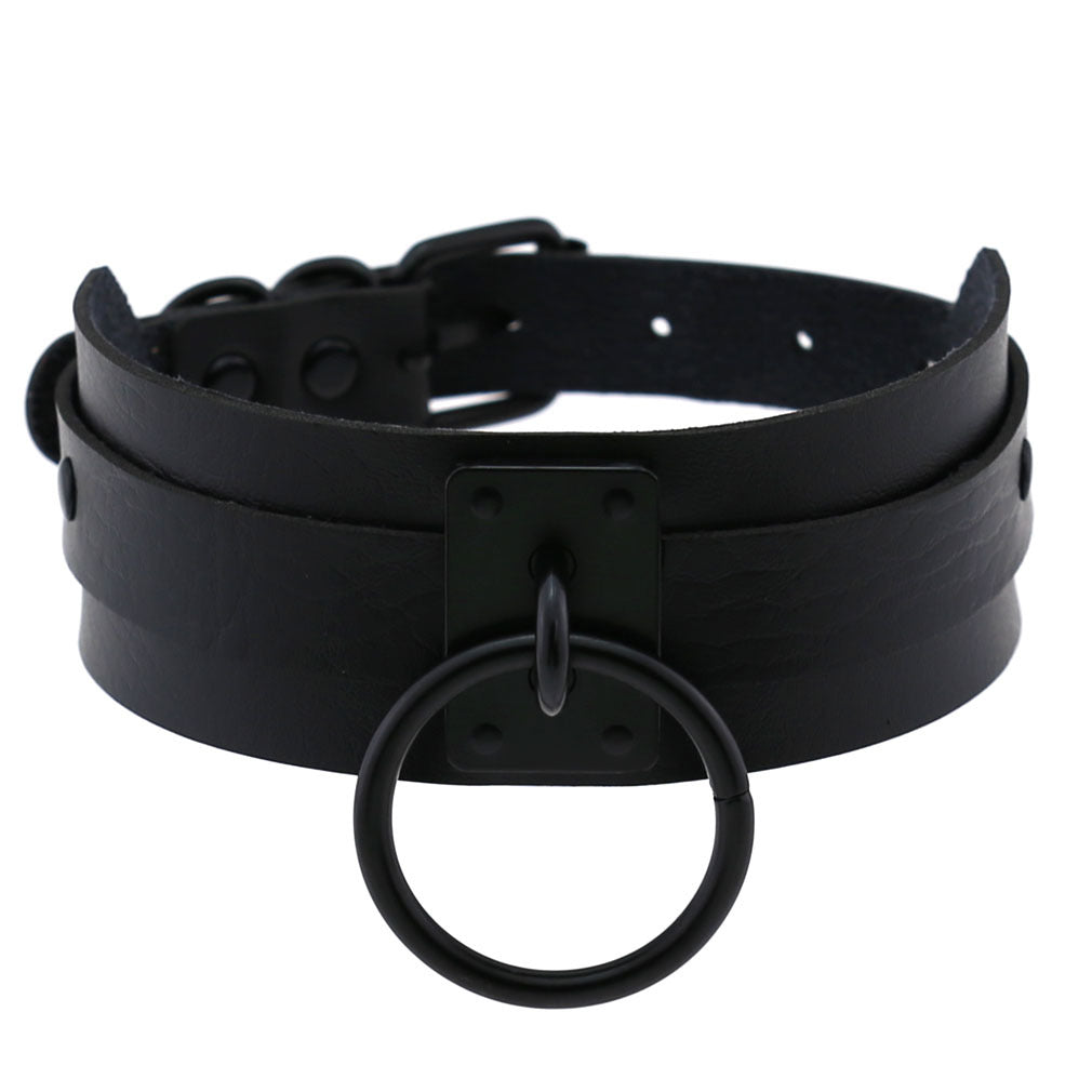 Vegan Choker Black Ring