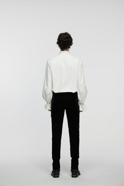 Weißes Hemd Valefor White Shirt mit Spitzenelementen von Punk Rave