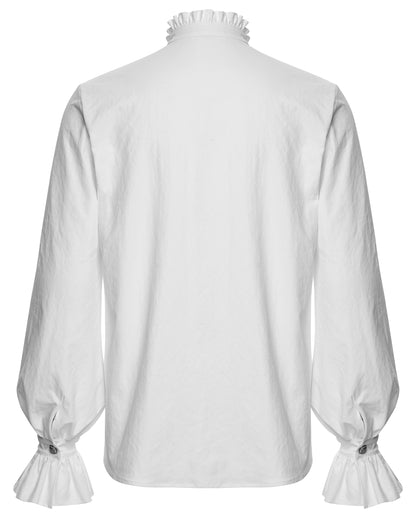 Weißes Hemd Valefor White Shirt mit Spitzenelementen von Punk Rave