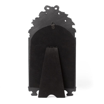 Schwarzer Spiegel Victoriana Mirror mit floralem Design von Alchemy