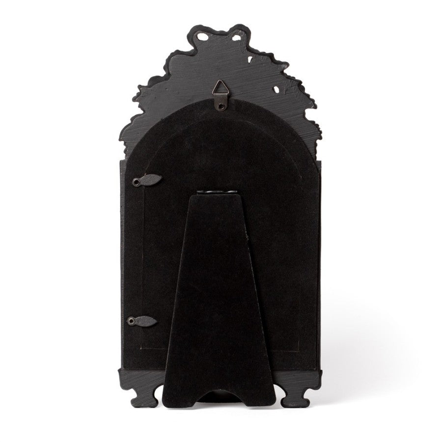 Schwarzer Bilderrahmen Victoriana Photo Frame mit floralem Design von Alchemy England