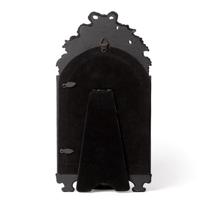 Schwarzer Bilderrahmen Victoriana Photo Frame mit floralem Design von Alchemy England