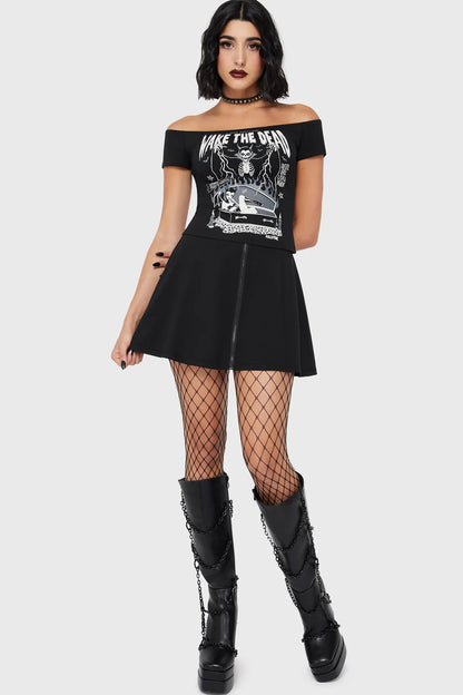 Killstar Wake The Dead Bardot Top