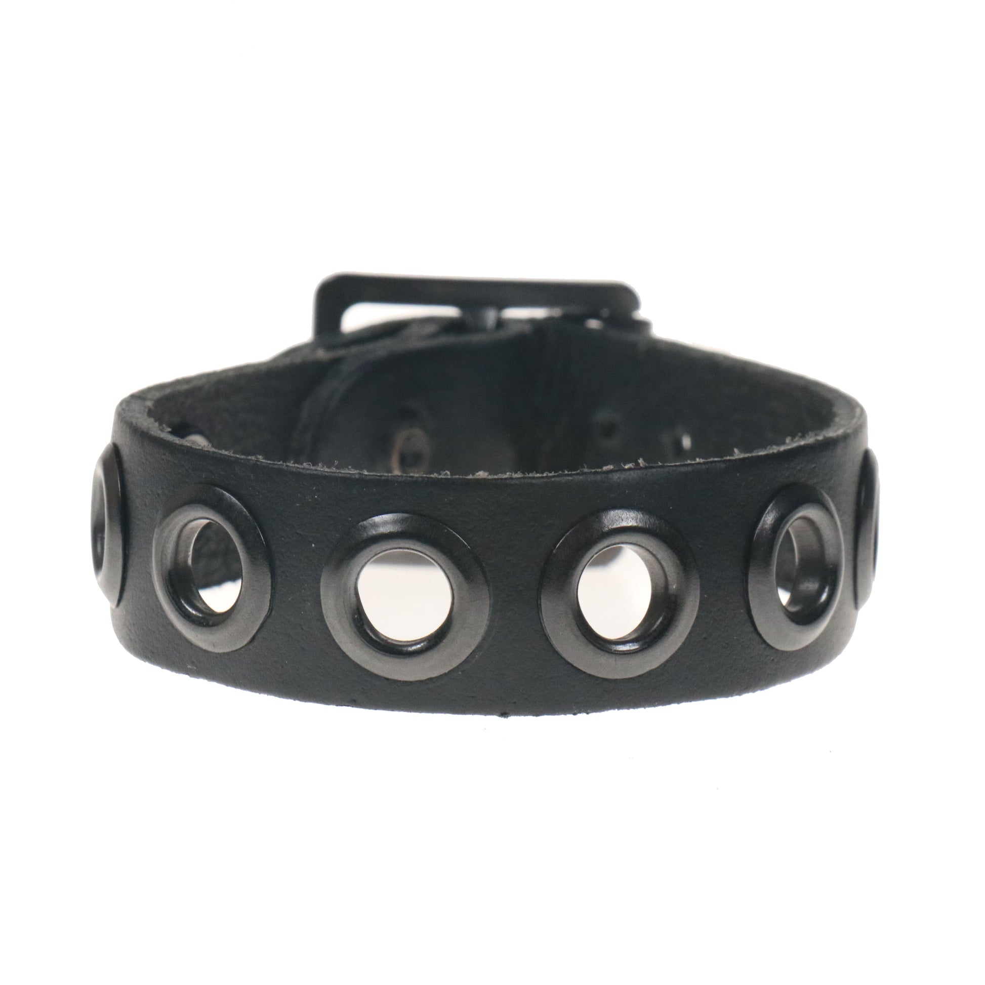 Armband 1-reihig Ösen schwarz