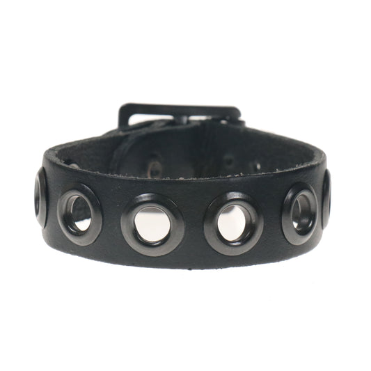 Armband 1-reihig Ösen schwarz