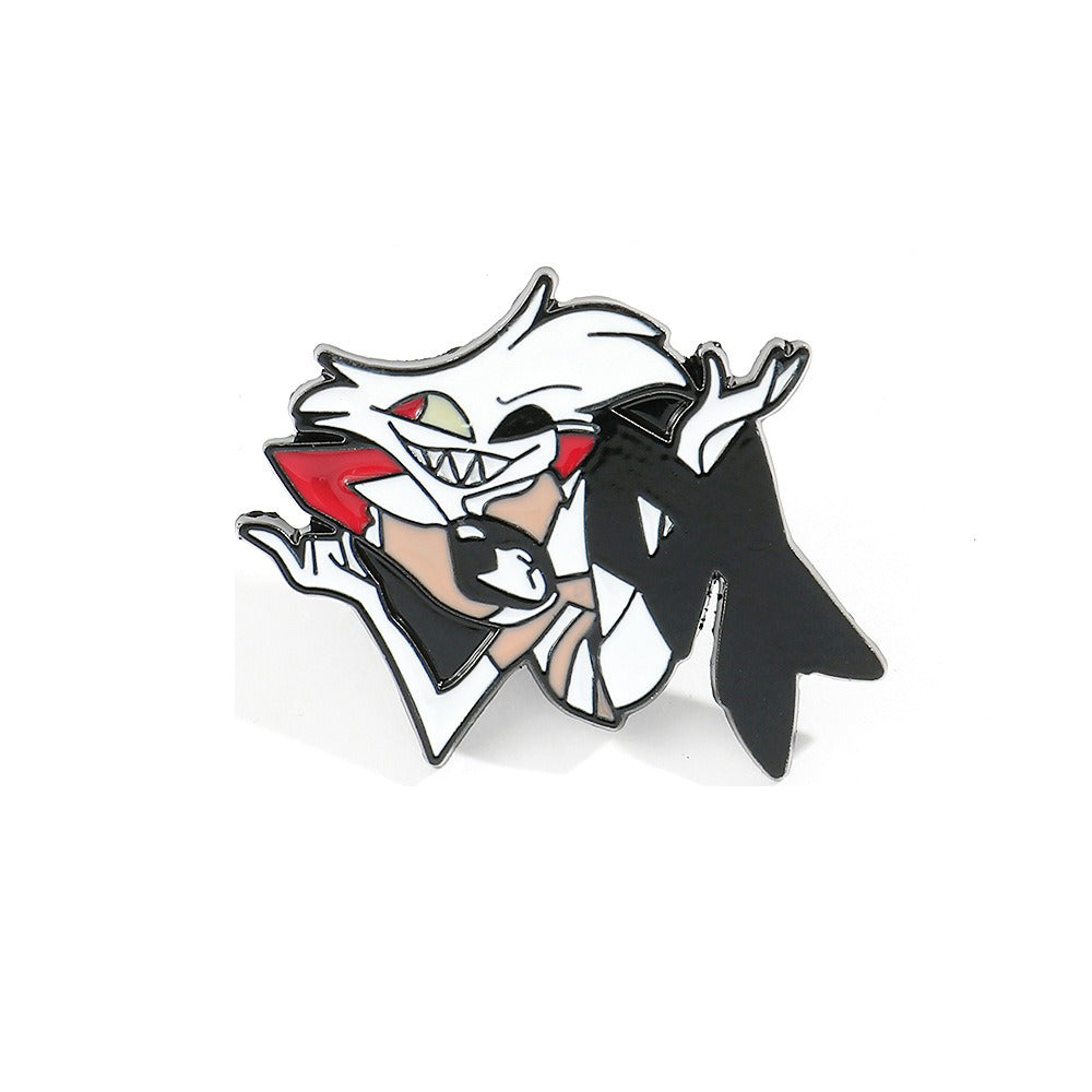 Kleiner Emaille-Anstecker ANGEL DUST ENAMEL PIN aus der Serie Hazbin Hotel von Moon Attic