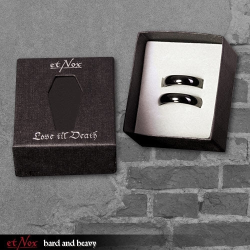 Schmuck-Etui Love 'til Death mit Einlage für zwei Ringe von etNox