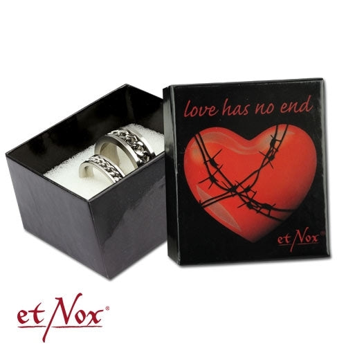 Schmuck-Etui Love Has No End mit Einlage für zwei Ringe von etNox