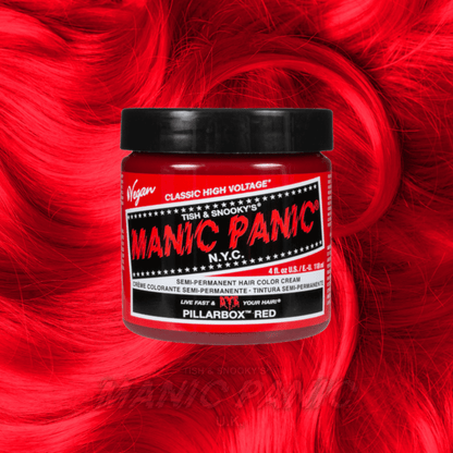 Farbbeispiel PILLARBOX RED Haartönung Manic Panic
