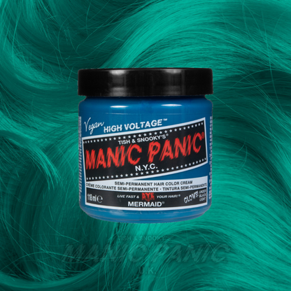 Farbbeispiel MERMAID Haartönung Manic Panic