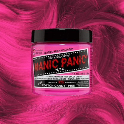 Farbbeispiel COTTON CANDY PINK Haartönung Manic Panic