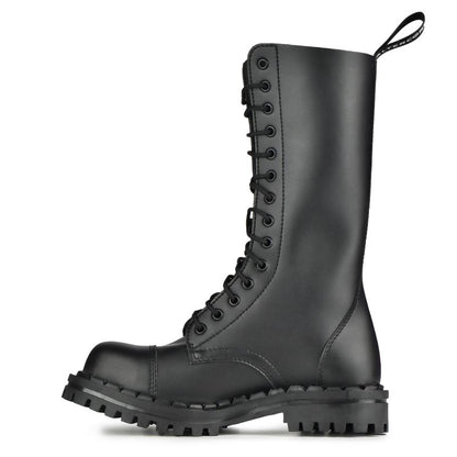 Schwarzer 14-Loch-Stiefel 352 Vegan aus Kunstleder von Altercore