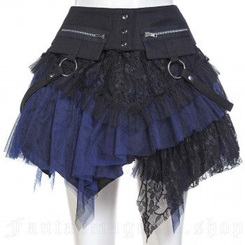 Amelia Skirt black/blue Punk Rave 