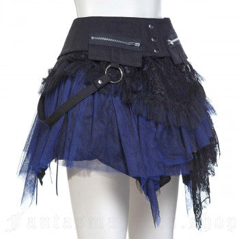 Amelia Skirt black/blue Punk Rave 