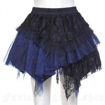 Amelia Skirt black/blue Punk Rave 