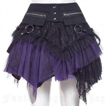 Amelia Skirt black/purple Punk Rave 