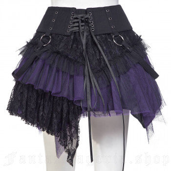 Amelia Skirt black/purple Punk Rave 