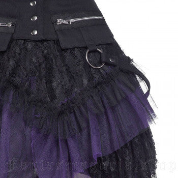 Amelia Skirt black/purple Punk Rave 