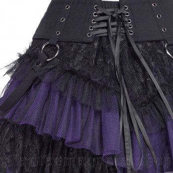 Amelia Skirt black/purple Punk Rave 