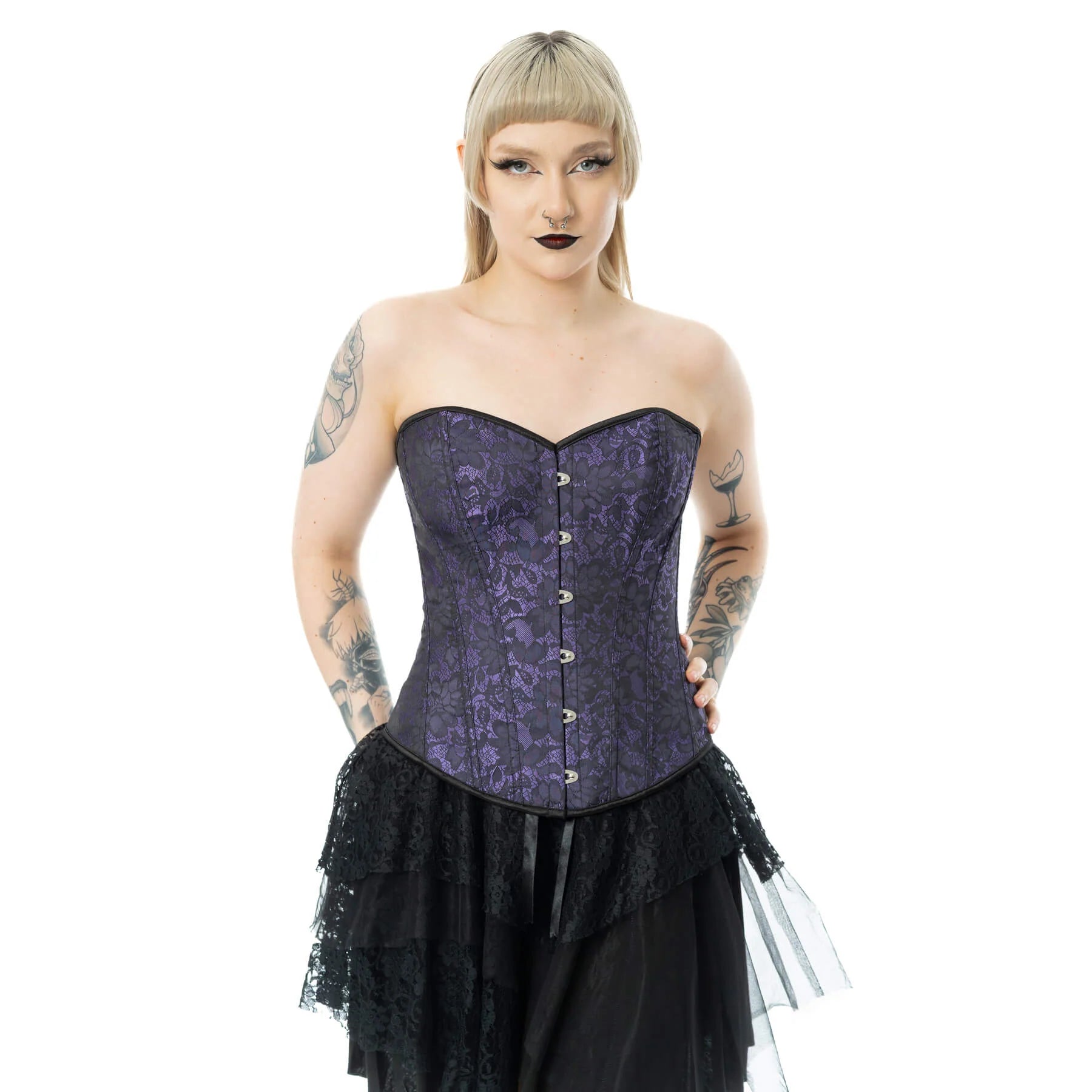 Lilanes Korsett AMETHYST LACE CORSET mit floralem Muster von Vixxsin