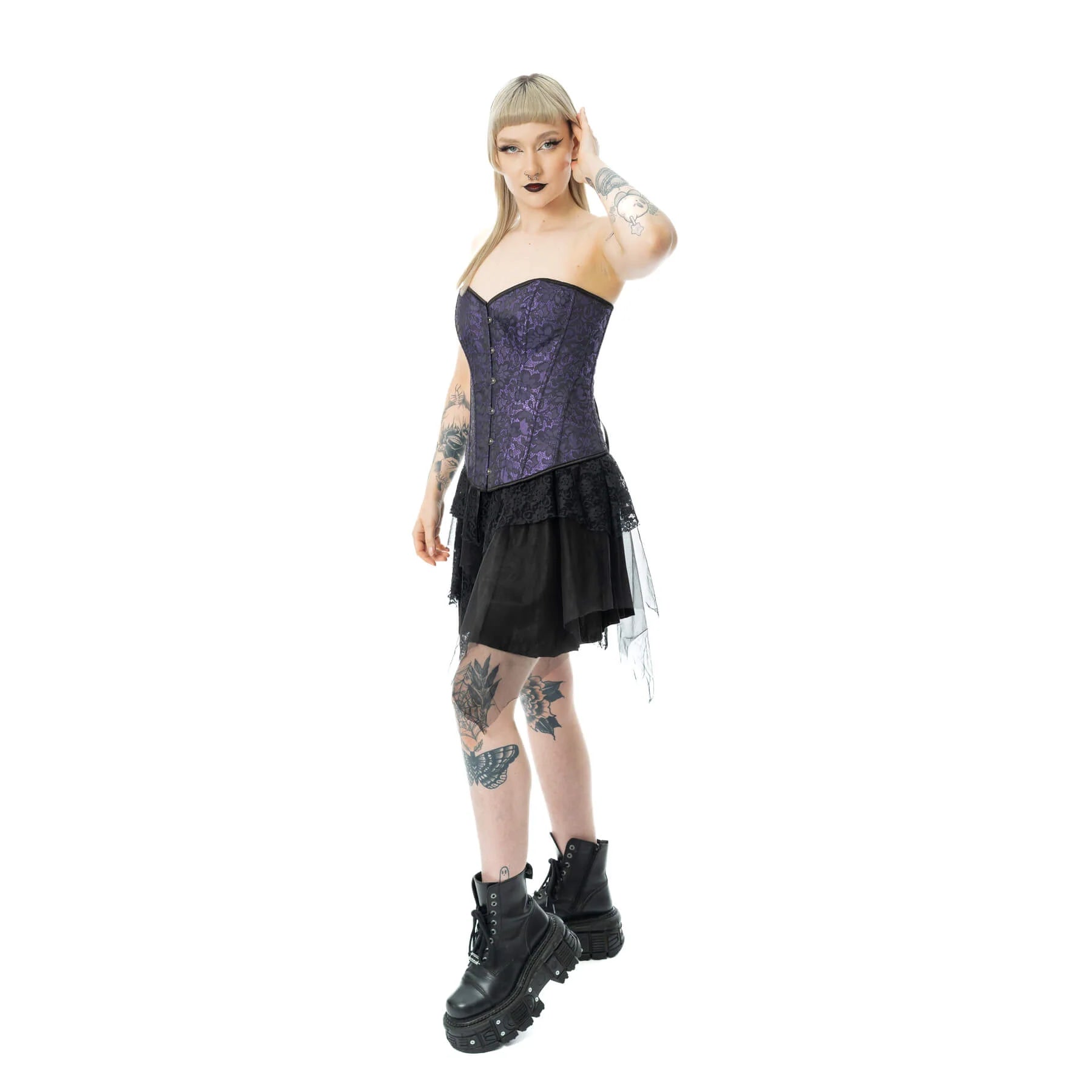 Lilanes Korsett AMETHYST LACE CORSET mit floralem Muster von Vixxsin