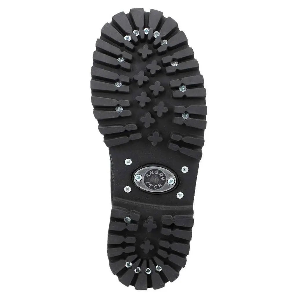 Angry Itch 20 Loch Leder Stiefel Schwarz