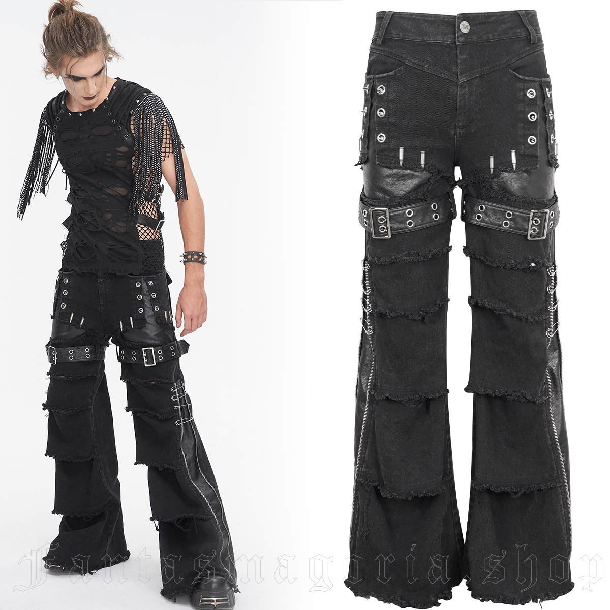 Apocalypse Prophet Punk Wide Trousers