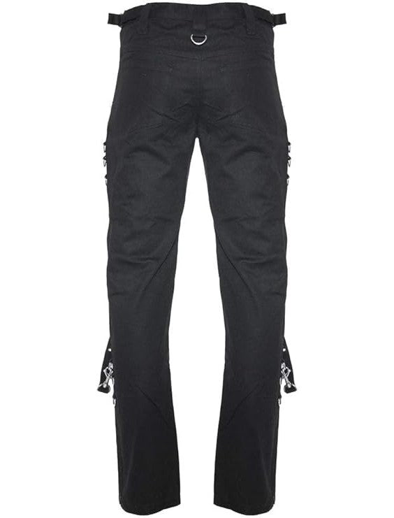 Schwarze Hose CROSS ZIPPER PANTS mit Ketten und Zierreißverschlüssen mit Colours Branding