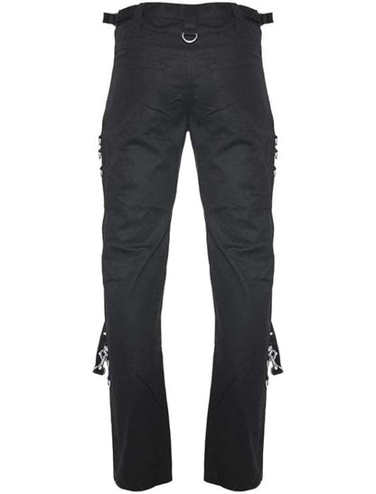 Schwarze Hose CROSS ZIPPER PANTS mit Ketten und Zierreißverschlüssen mit Colours Branding