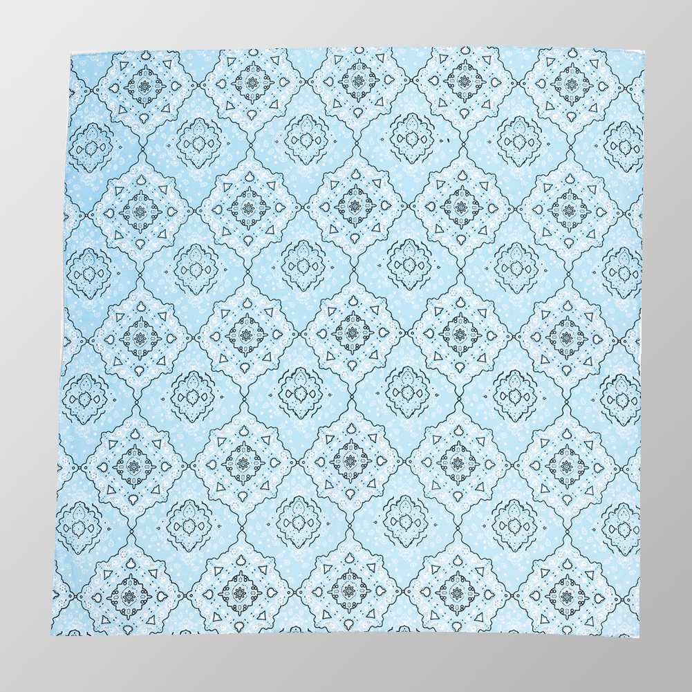 Bandana Kopftuch Hellblau Paisley Allover