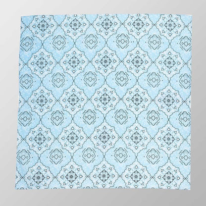 Bandana Kopftuch Hellblau Paisley Allover