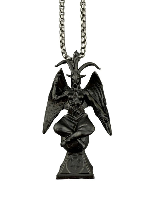 Schwarze BAPHOMET VINTAGE Kette in Baphometform von Easure