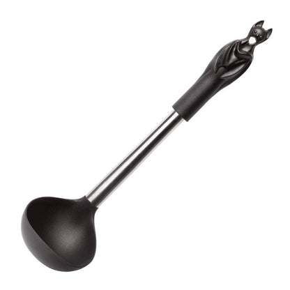 Schwarze Schöpfkelle Black Bat Ladle mit Fledermausgriff von Alchemy