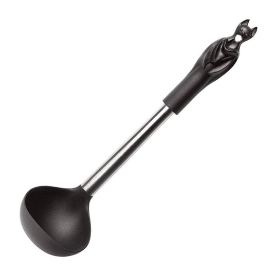 Schwarze Schöpfkelle Black Bat Ladle mit Fledermausgriff von Alchemy