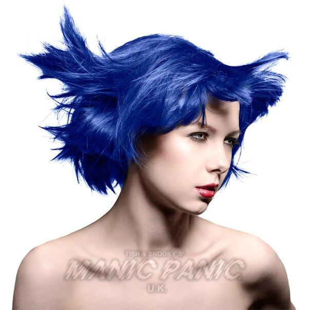 Farbbeispiel BLUE MOON Haartönung Manic Panic