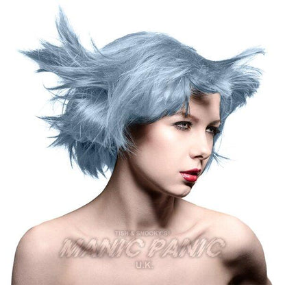 Farbbeispiel BLUE STEEL Haartönung Manic Panic