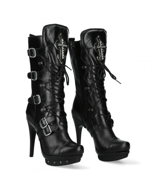 NEW ROCK BOOTS PUNK BLACK