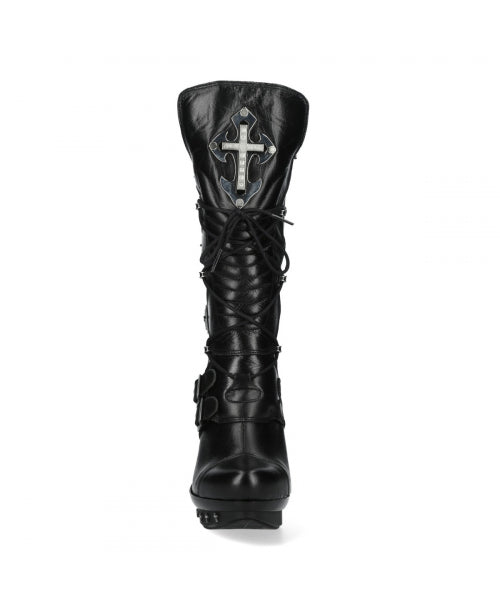 NEW ROCK BOOTS PUNK BLACK Colours Shop