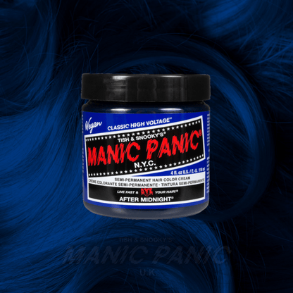 Farbbeispiel AFTER MIDNIGHT Haartönung Manic Panic