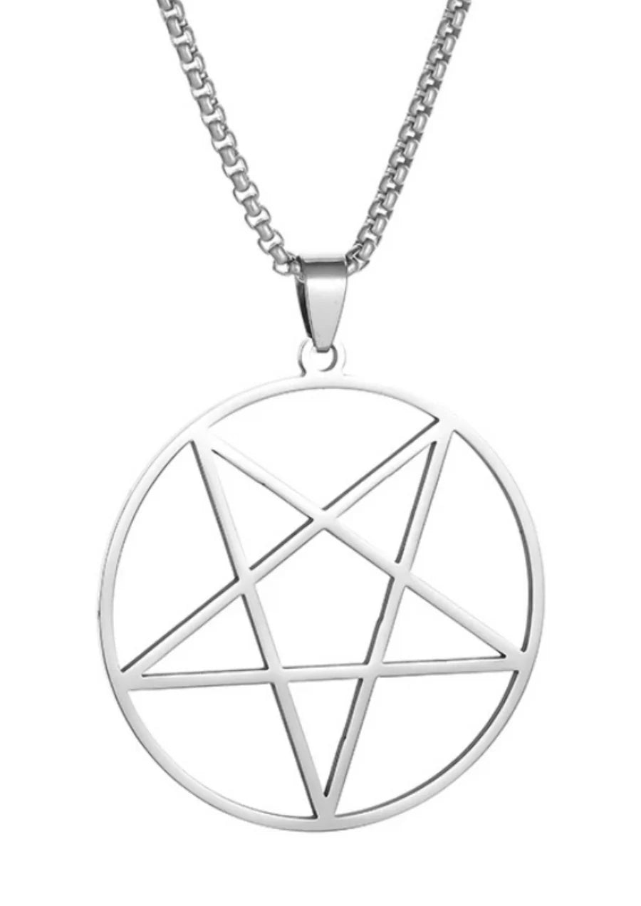 Silberfarbende Kette CLASSIC PENTAGRAM NECKLACE von EASURE