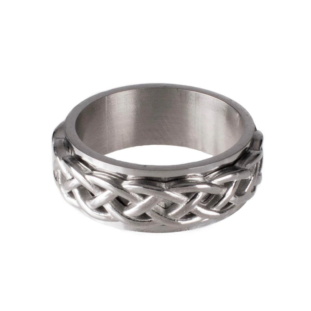 Silberfarbender Ring CROVATH RING mit nordischem Design von Poizen Industries