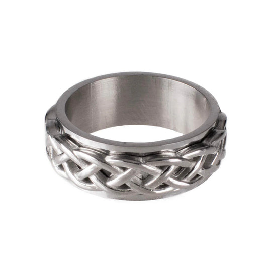 Silberfarbender Ring CROVATH RING mit nordischem Design von Poizen Industries