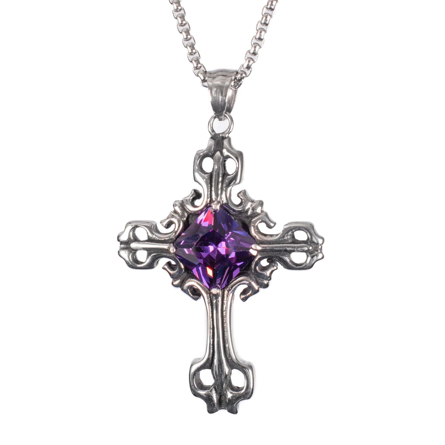 Silberne Kette CRUCITHRA PENDANT mit Kreuzdesign von Poizen Industries