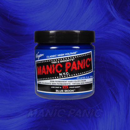 Farbbeispiel BLUE MOON Haartönung Manic Panic