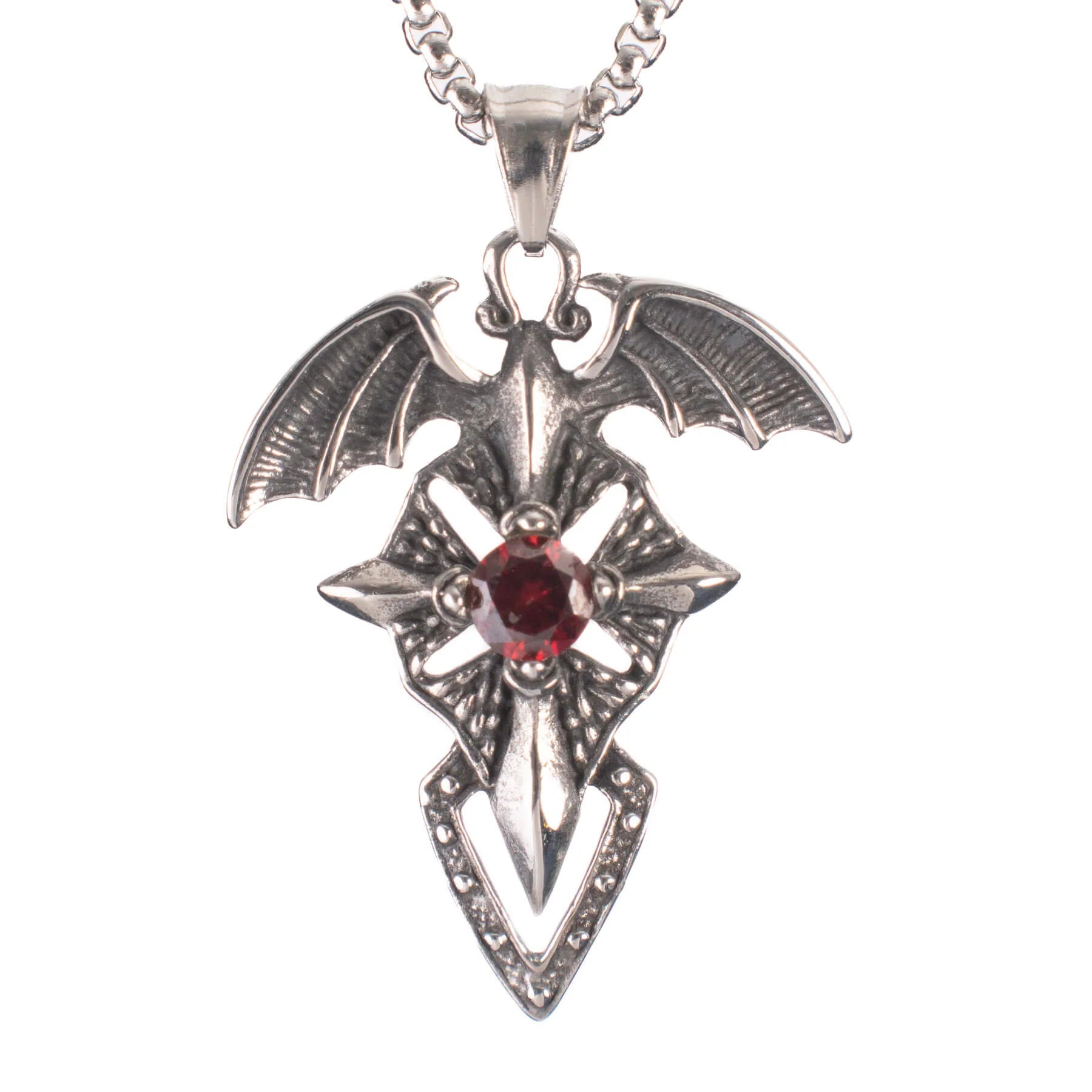 Silberne Kette DAMNARA PENDANT mit Ornamentdesign von Poizen Industries